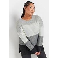 Yours Curve Colourblock Jumper