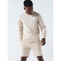Ellesse Mens Very Exclusive Miscuglio Crew And Short Set - Beige