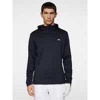 J Lindeberg Mens Golf Aerial Hooded Top - Navy