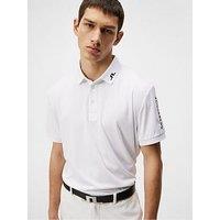 J Lindeberg Mens Golf Tour Tech Reg Fit Polo - White