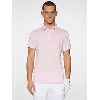 J Lindeberg Mens Golf Bridge Polo - Pink