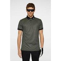 J Lindeberg Mens Golf Tour Tech Print Polo - Blue
