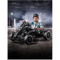 Xootz Comet Electric Go Kart Kids Ride-On Racing Go Kart, 2 Speed With Drift Mode And Reversing, Steering Wheel, And Pedals, 2 X 12V Rechargeable Batteries - Black