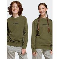 Adidas Sportswear Junior Boys Essentials Crew Sweatshirt - Green