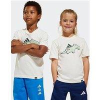 Adidas Sportswear Kids Unisex Adiraptor Graphic T-Shirt - White
