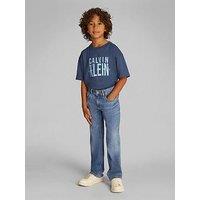Calvin Klein Jeans Boys Soft Blue Reg. Straight Jeans - Blue