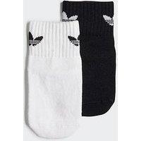 Adidas Originals Kids Unisex Anti-Slip Socks 2 Pairs - Black
