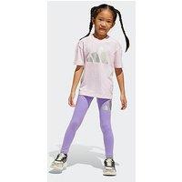 Adidas Sportswear Kids Girls Seasonal Essentials Glam Cotton Set - Pink