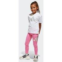 Adidas Sportswear Kids Girls Seasonal Essentials Glam Cotton Set - White