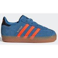 Adidas Originals Infant Unisex Gazelle Comfort Closure Elastic Laces Shoes Kids - Blue