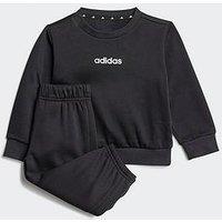 Adidas Sportswear Infant Unisex Essentials Crew And Joggers Set Kids - Black