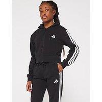 Adidas Sportswear Junior Girls Essentials Full-Zip Hoodie - Black