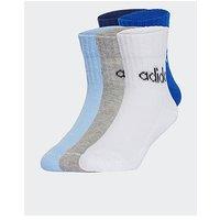 Adidas Sportswear Kids Unisex Linear Ankle Socks 5 Pairs - Blue