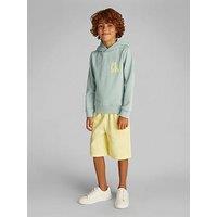 Calvin Klein Jeans Boys Chest Ck Graphic Hoodie - Green