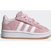 Adidas Originals Infant Unisex Campus 00S Comfort Closure Elastic Lace Shoes Kids - Pink - Clear Pink/Ftwr White/Gum 2