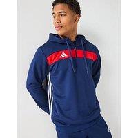 Adidas Mens Tiro Essentials Sw Hoody - Navy/Red