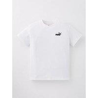 Puma Junior Boys Small Logo T-Shirt - Puma White