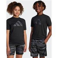 Adidas Sportswear Junior Boys Training Essentials Camo-Print T-Shirt - Black