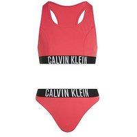 Calvin Klein Girls Bralette Bikini Set - Pink