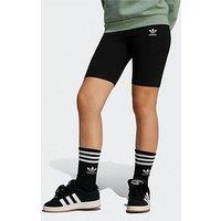 Adidas Originals Junior Girls Ribbed Cycling Shorts - Black