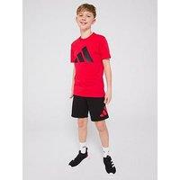 Adidas Sportswear Junior Boys Essentials Tee Set - Red