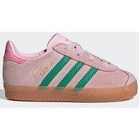 Adidas Originals Infant Unisex Gazelle Comfort Closure Elastic Laces Shoes Kids - Pink