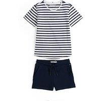 Tommy Hilfiger Girls Mini Corp Short Sleeve T-Shirt And Short Set - Navy