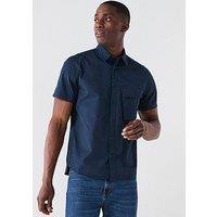 Belstaff Scale Short Sleeve Shirt - Navy