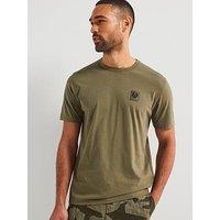 Belstaff Left Chest Patch Logo Regular Fit T-Shirt - Khaki