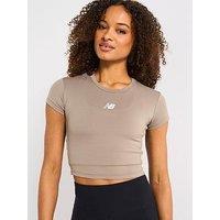 New Balance Women'S Running Nb Harmony Fitted T-Shirt - Khaki