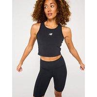 New Balance Womens Running Nb Harmony Fitted Tank - Black