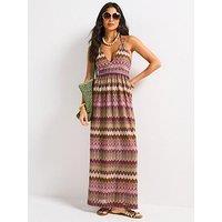 V By Very Multi Halter Maxi Dress