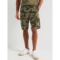 Belstaff Drome Camo Cargo Shorts - Khaki