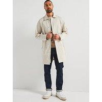 Belstaff Cotton Blend Drill Overcoat - Light Beige