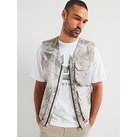 Belstaff Hithe Riverbed Camo Ripstop Gilet - Light Beige