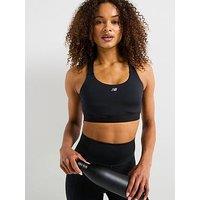 New Balance Womens Training Essential Mid Support Sports Bra - Black