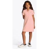 Tommy Hilfiger Girls Essential Short Sleeve Polo Dress - Coral Ice