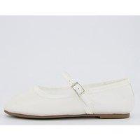 V By Very Girls Mesh Ballet Pump With Strap - Cream