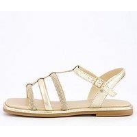 V By Very Diamante Strappy Sandal - Gold