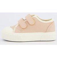 Everyday Kids Canvas Twin Strap Pumps - Cream