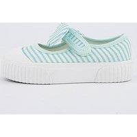 Everyday Girls Canvas Bow Mary-Jane Pumps - Blue