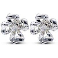 The Love Collection Sterling Silver Flower Studs