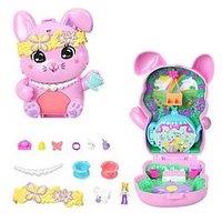 Polly Pocket Tea Party Bunny Compact Playset With 1 Micro Doll And Pet Bunnies, Travel Toy With Styling Accessories