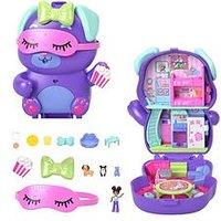 Polly Pocket Sleepover Puppy Compact Playset With 1 Micro Doll And Pet Dogs, Travel Toy With Food & Styling Accessories