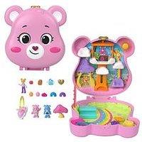 Polly Pocket X Care Bears Dolls & Playset With Toy Car And Themed Accessories, Compact Travel Toy