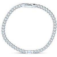 The Love Collection Sterling Silver Cz Gents Bracelet