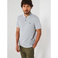 Gant Regular Fit Shield Short Sleeve Pique Polo Shirt - Grey
