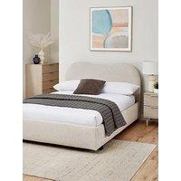 Very Home Mallow Fabric Bed With Mattress Options (Buy & Save!) - Bed Frame With Microquilt Mattress