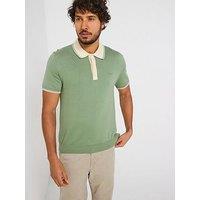 Gant Modal Blend Short Sleeve Knitted Polo Shirt - Green