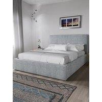 Very Home Langley Fabric Bed Frame With Mattress Options (Buy & Save!) - Grey - Bed Frame With Microquilt Mattress
